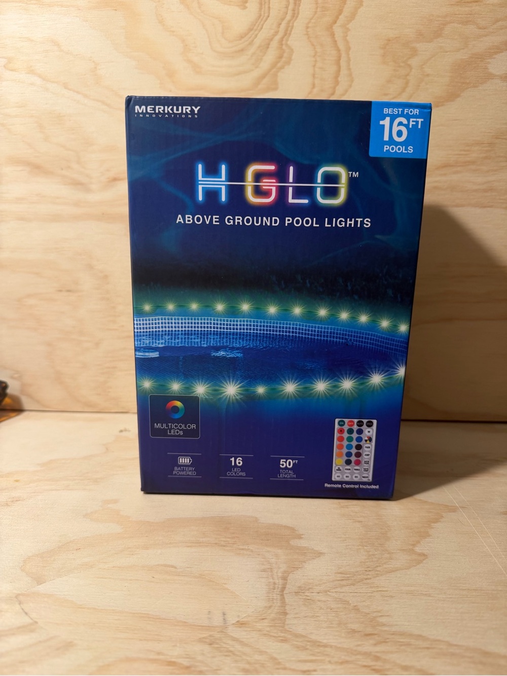 Merkury HGL0 Above Ground Pool Lights - multi-colored remote controlled